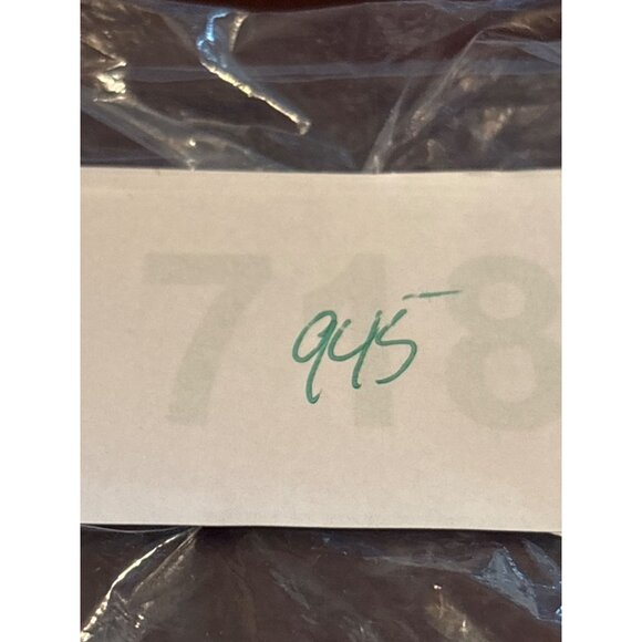 Angela Mara Polka Dot Viscose Button Front Blouse L Pocket Sequins Blue White - Picture 6 of 6